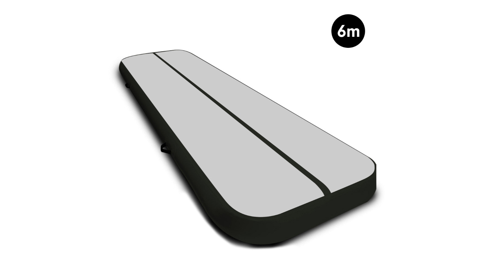 Powertrain 6mx2m Air Track Tumbling Mat - Grey/Black