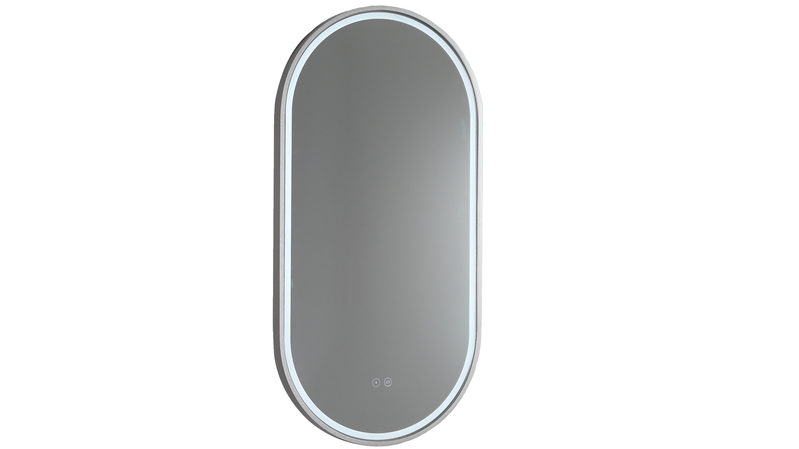Remer Gatsby Aluminium Frame LED Mirror with Demister - Brushed Nickel