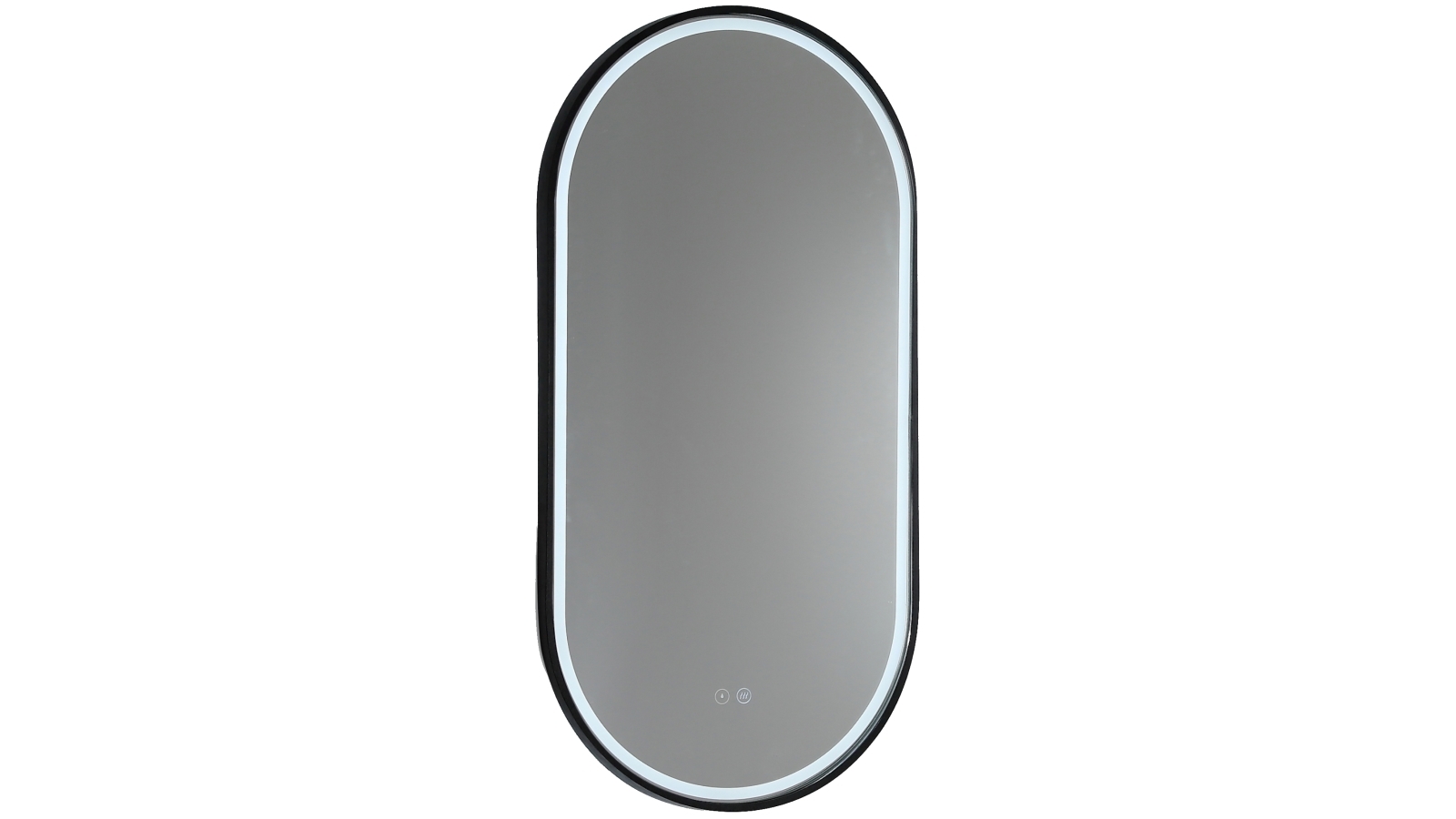 Remer Gatsby Aluminium Frame LED Mirror with Demister - Matte Black
