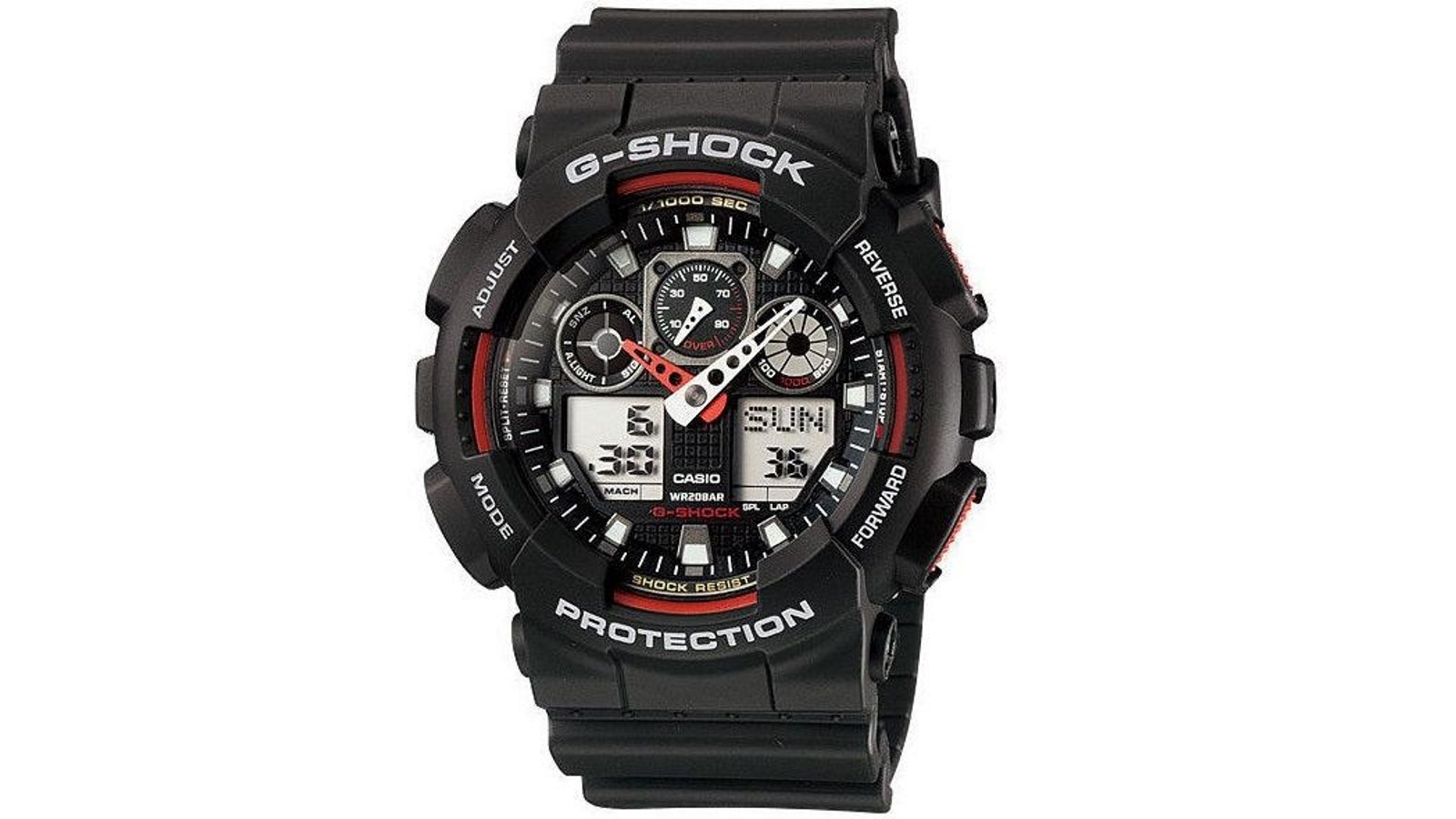 G shock ga 100 black red outlet