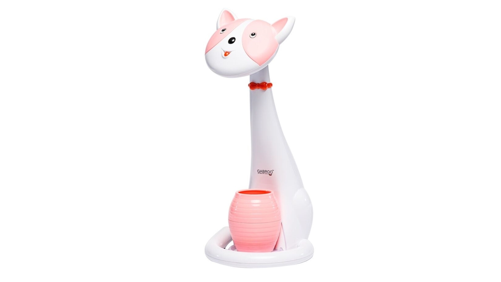 Gabroo Cat Kids Desk and Night Light - Pink and White