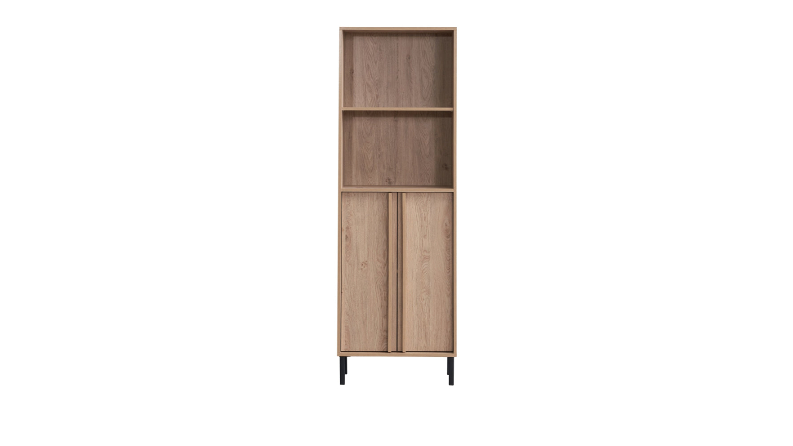 Design Square 2-Doors Gaea Tall Bookcase Display Cabinet - Oak