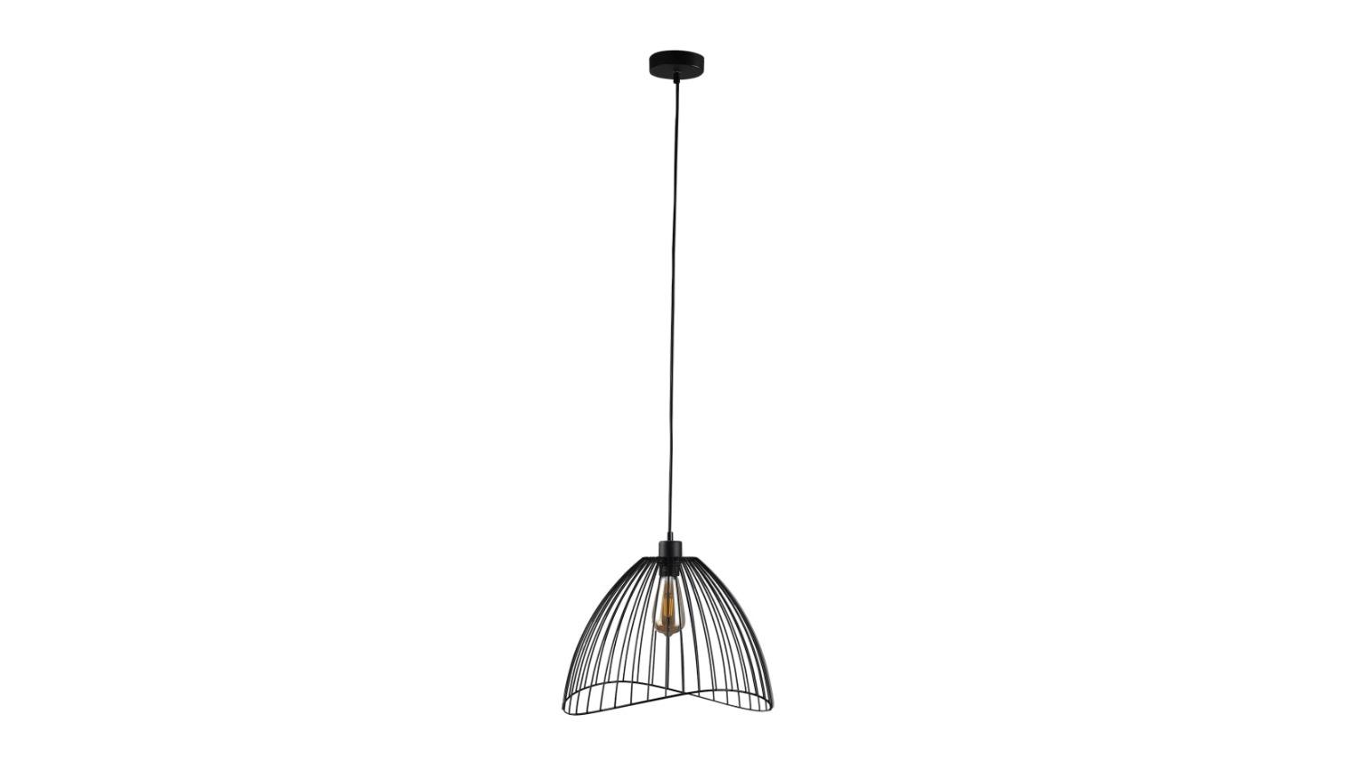 Luminea Gale Modern Metal Pendant Lamp Light - Black