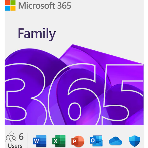 Microsoft 365 Family Digital Download - 12 Months Subscription
