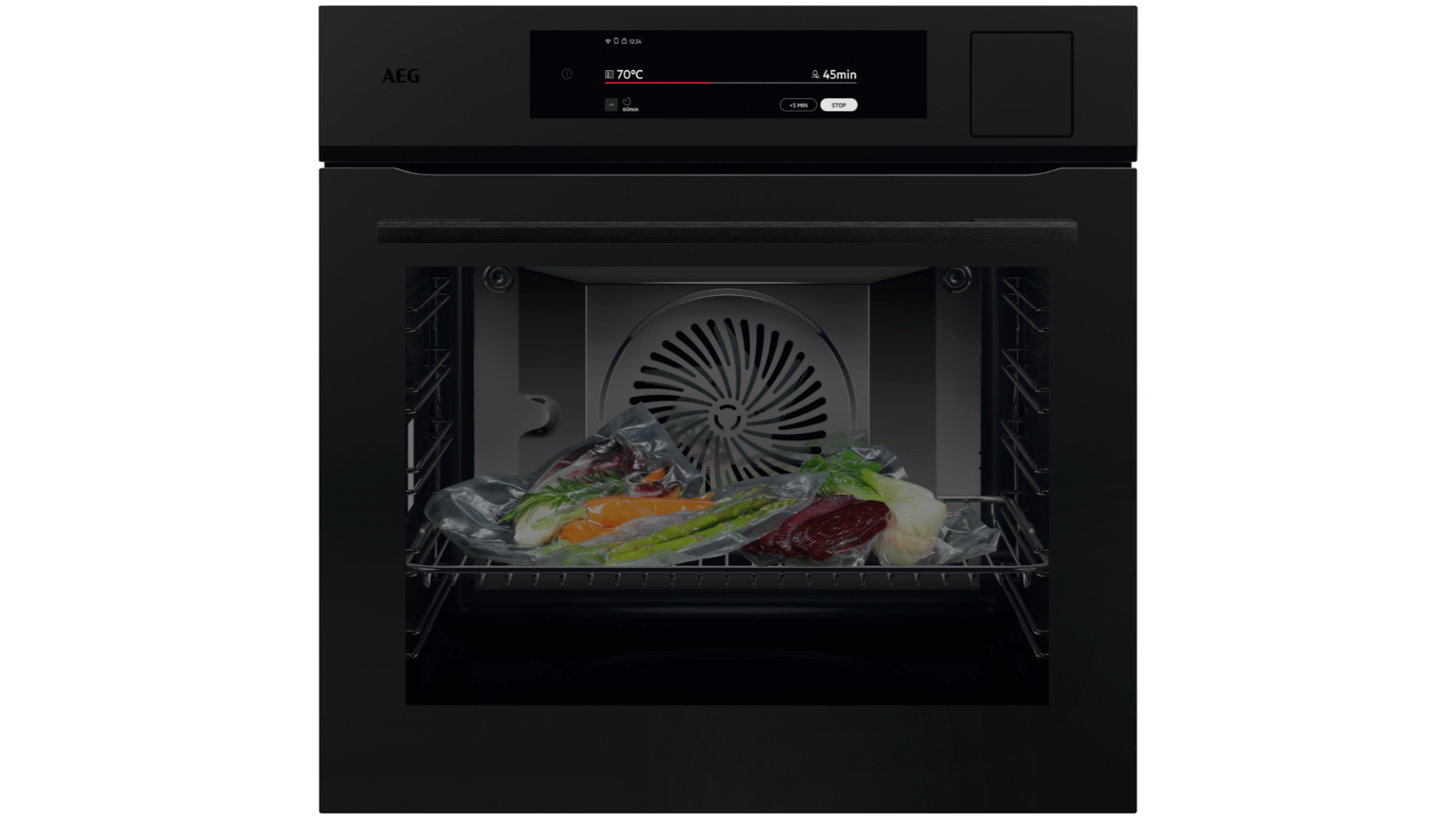 AEG 60cm 9000 Series SteamPro Multifuntion Oven with Sous Vide - Matte Black