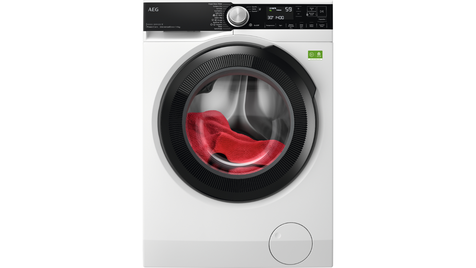AEG 9kg Series 8000 UniversalDose Front Load Washing Machine - White