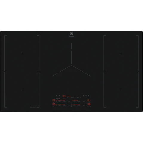 Electrolux 90cm 800 Series SaphirMatt SE PowerSlide MaxiZone 5 Zone Induction Cooktop - Matte Black