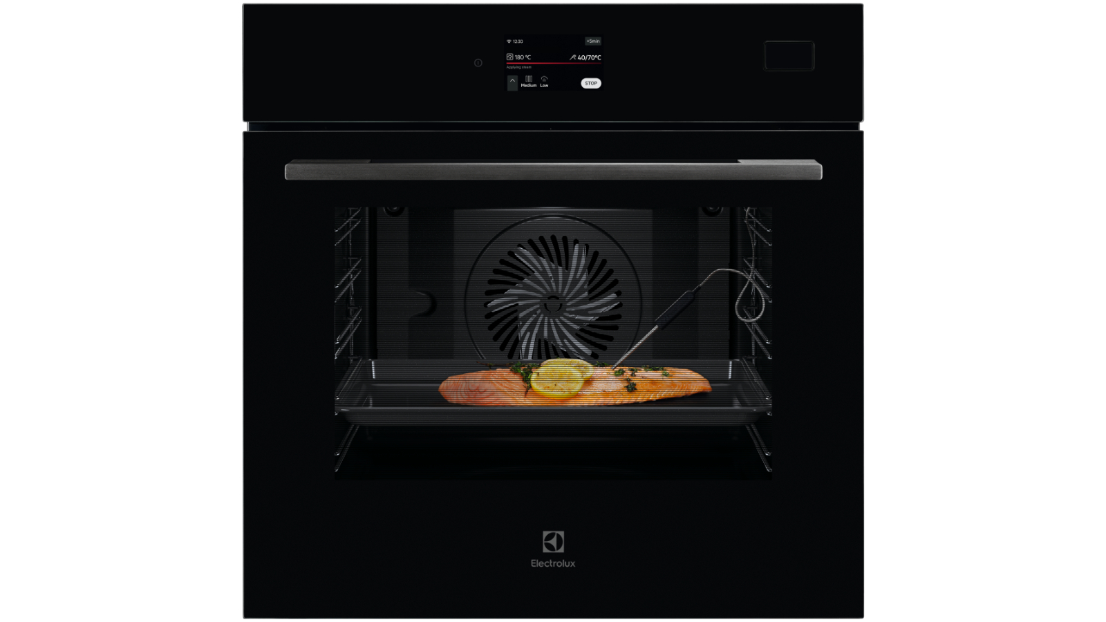 Electrolux 60cm 800 Series AI TasteAssist SteamPro Steam Oven with Food Probe - Black Glass