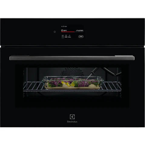 Electrolux 44L 800 Series Compact Combination Microwave Oven - Black Glass