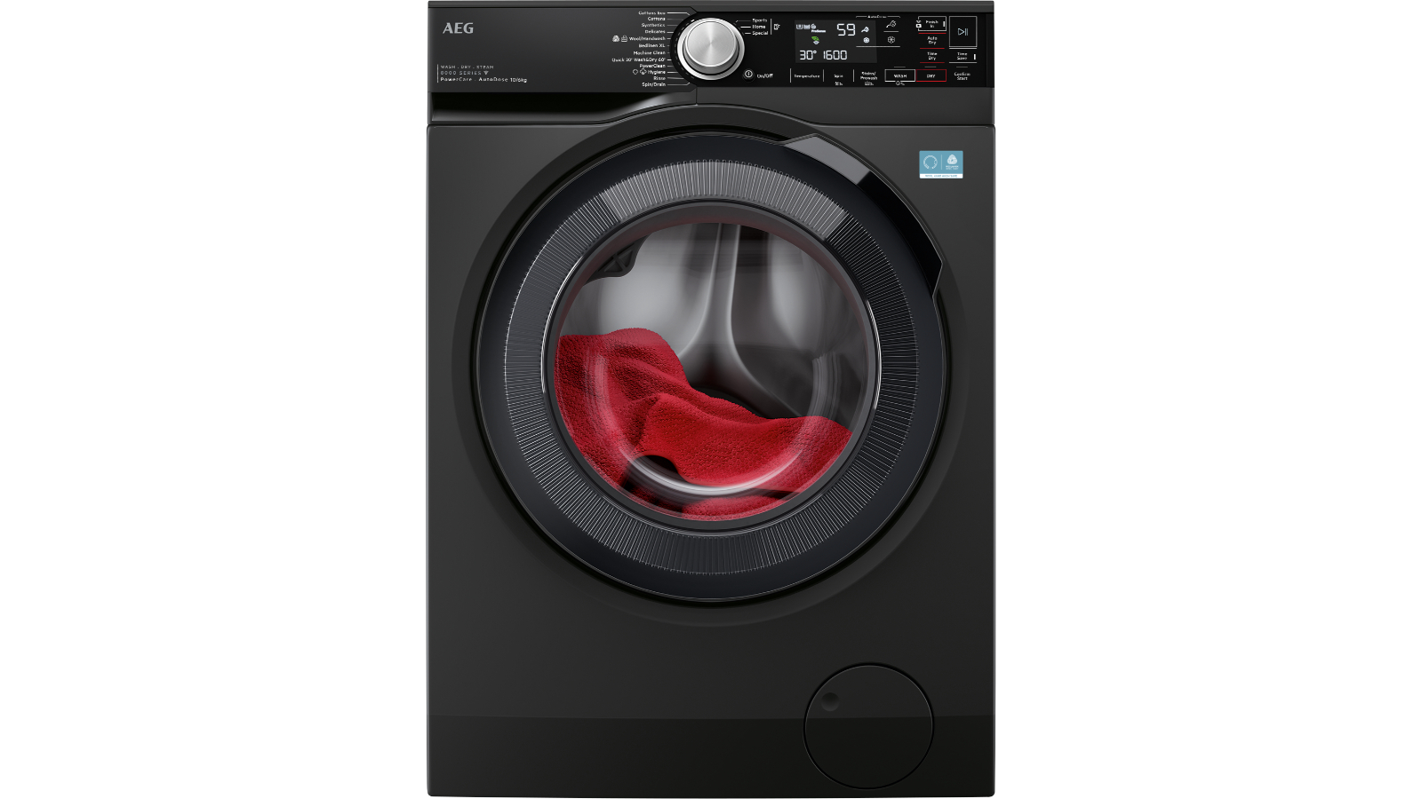 AEG 10kg/6kg Series 8000 AutoDose Washer Dryer Combo - Dark Silver