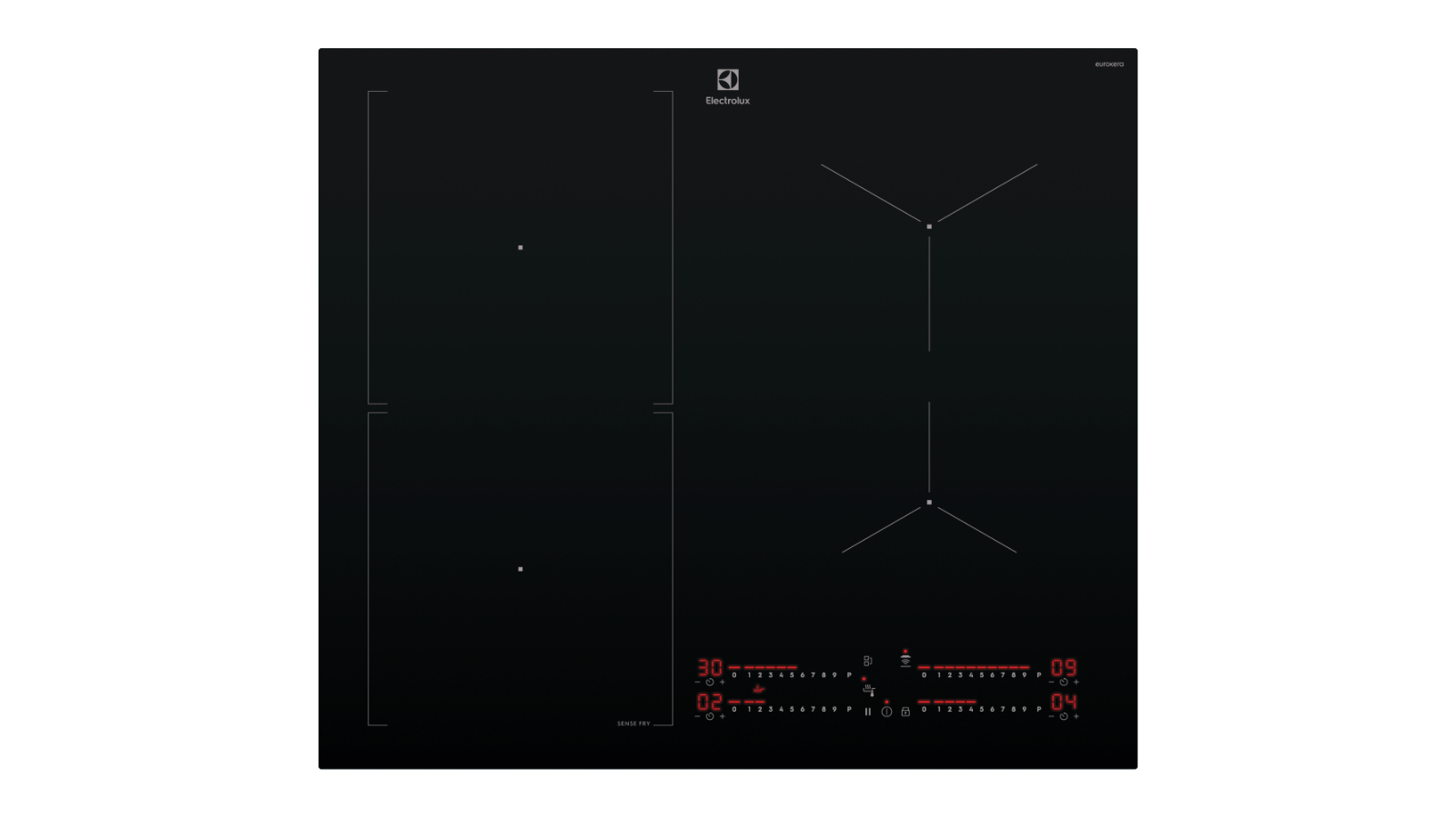 Electrolux 60cm Sense Fry 4 Zone Induction Cooktop - Black