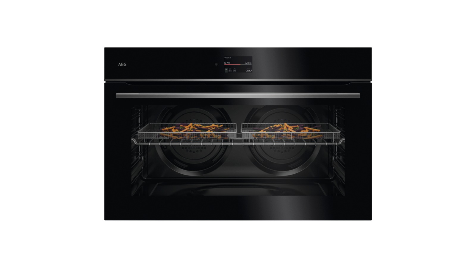 AEG 116L 7000 Series Pyrolytic Oven with Food Probe - Black
