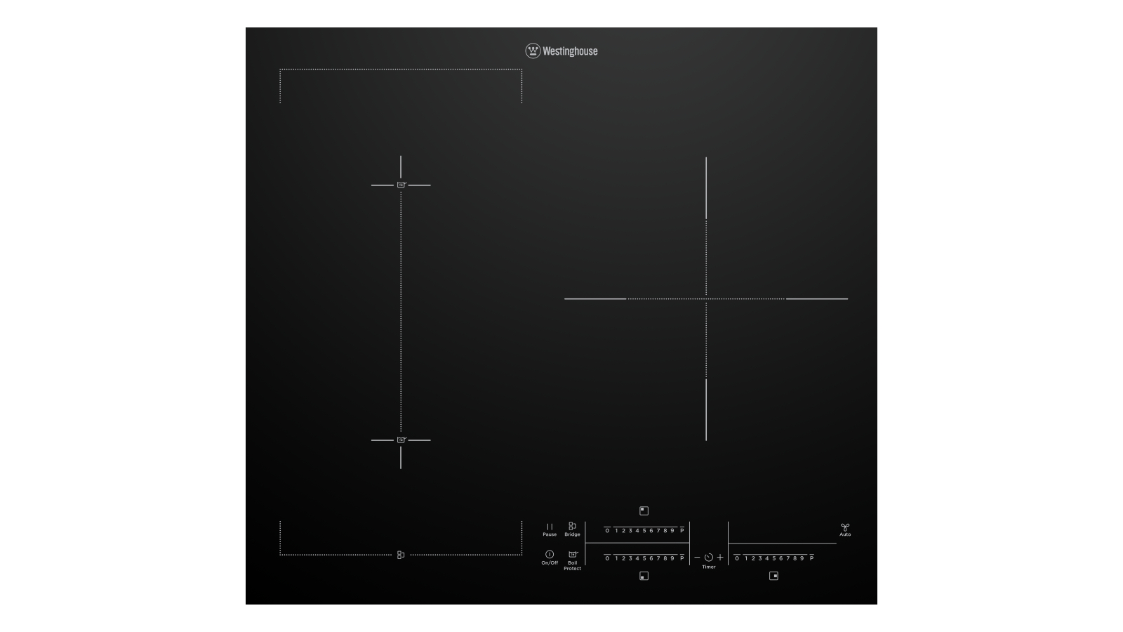 Westinghouse 60cm 3 Zone Induction Cooktop - Black