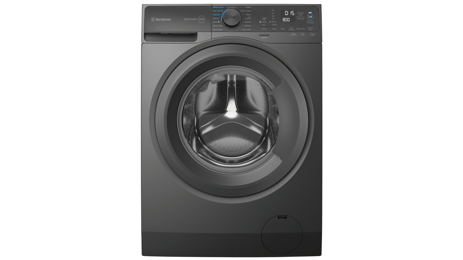 Westinghouse 9kg/5kg EasyCare 500 Washer Dryer Combo - Metallic Grey