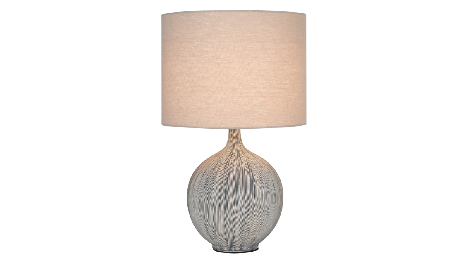 Luminea Galvin Ceramic Base Fabric Shade Desk Light Lamp - Blue