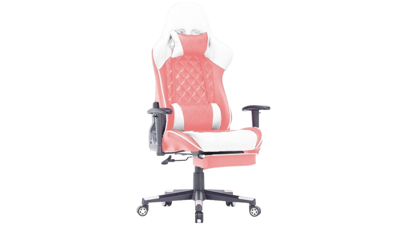 Amazingooh 3D Ergonomic Armrest Gaming Chair with Footrest - Pink