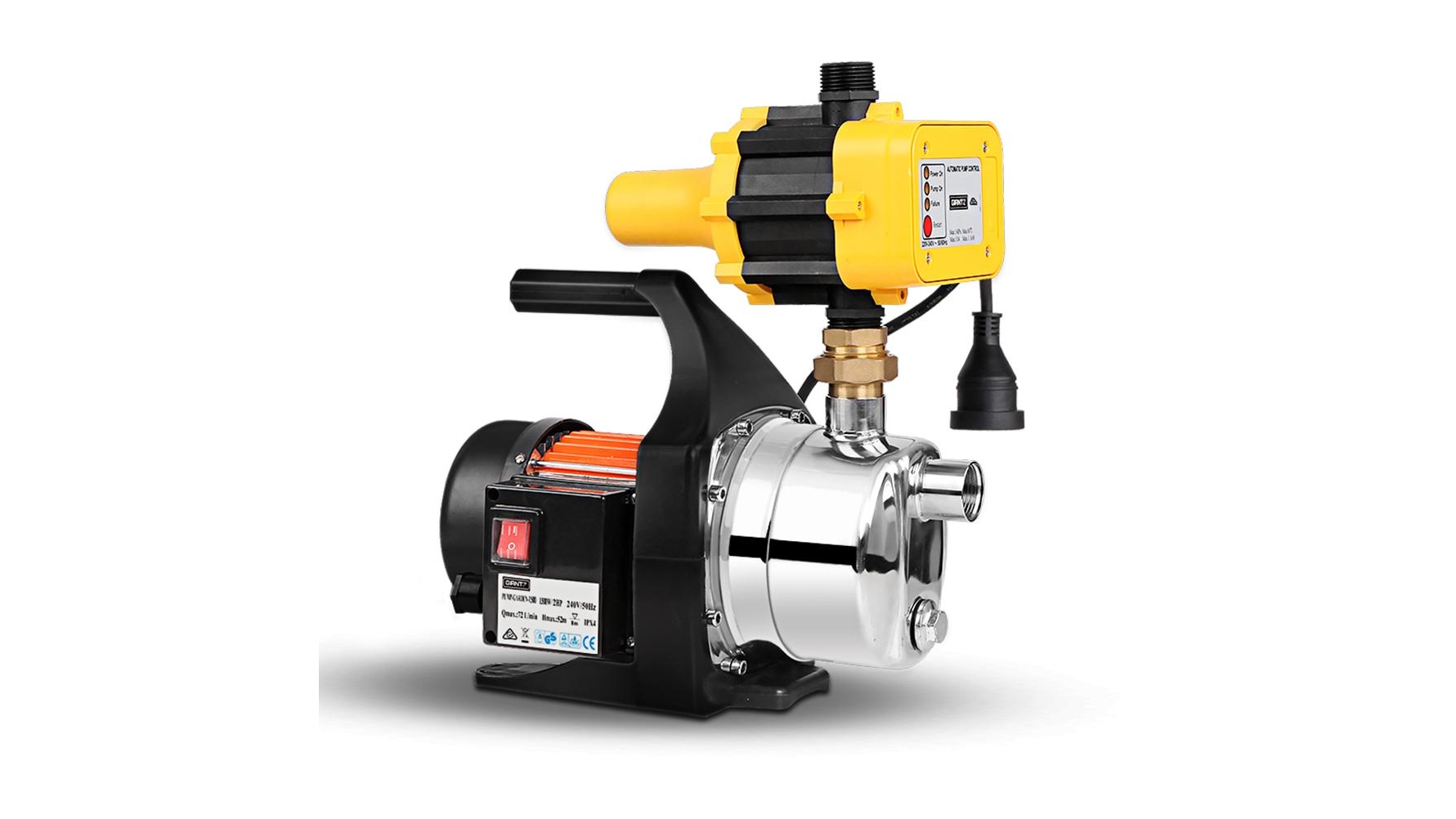 Giantz Stage 1500W High-Pressure Water Pump - Yellow