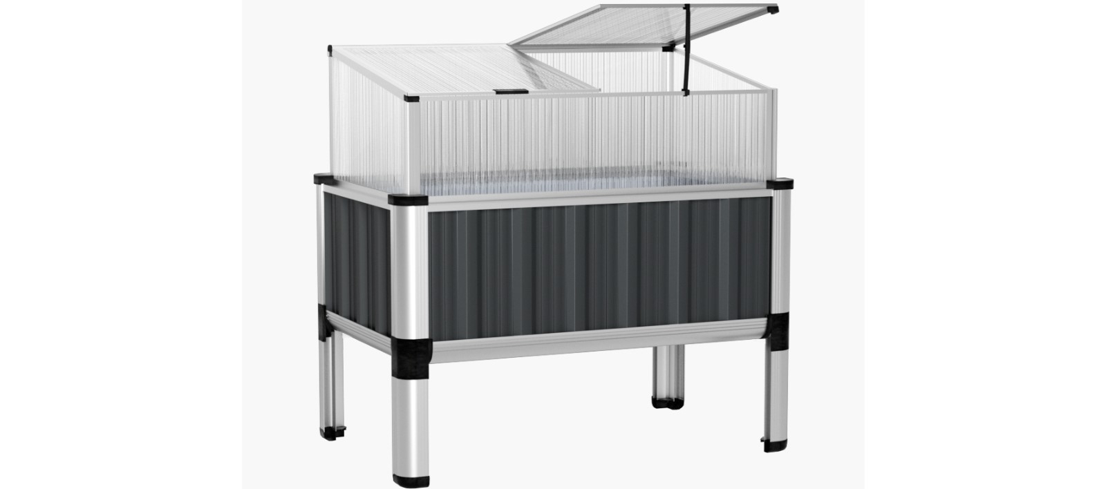 Greenfingers Galvanised Steel Garden Bed  - 80 x 49 x 74cm