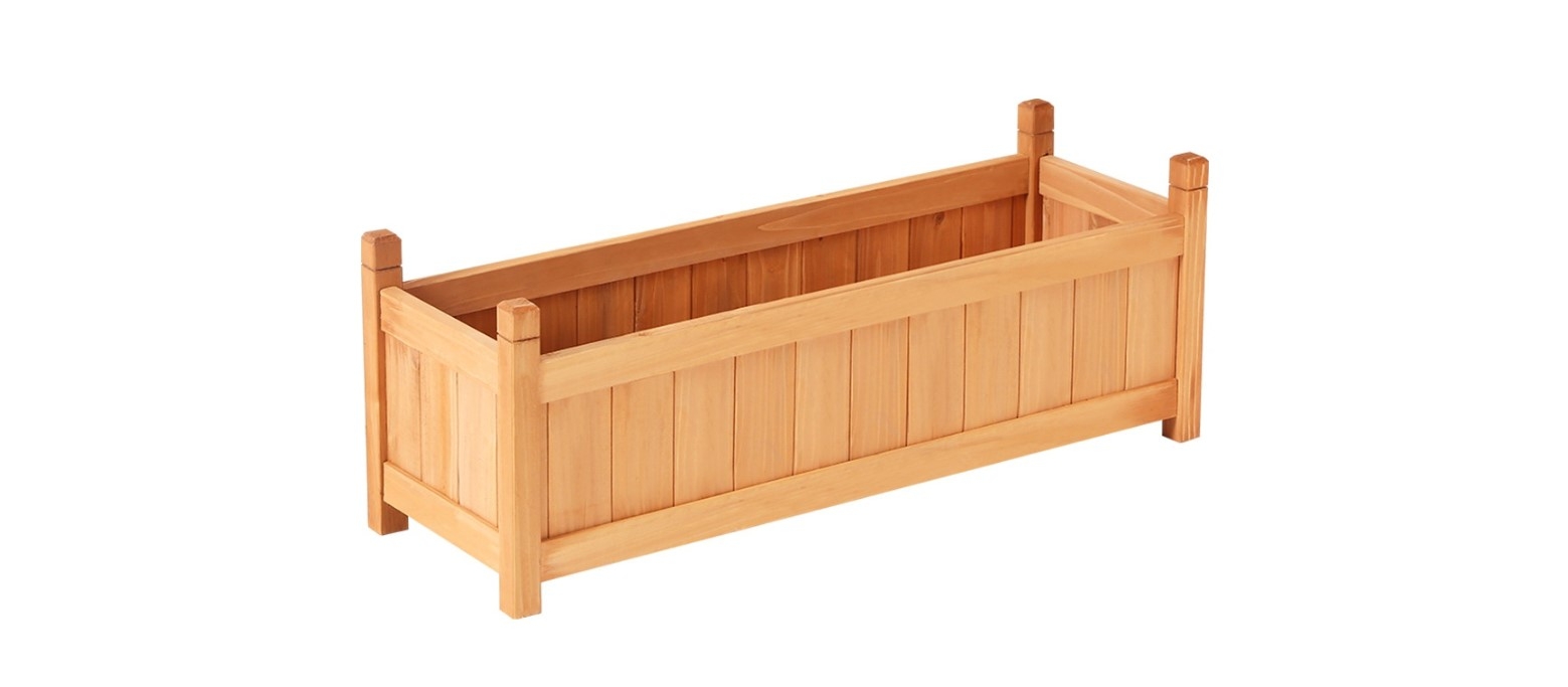 Greenfingers Wooden Outdoor Garden Bed Raised Vegetables Box - 90 x 30 x 33cm