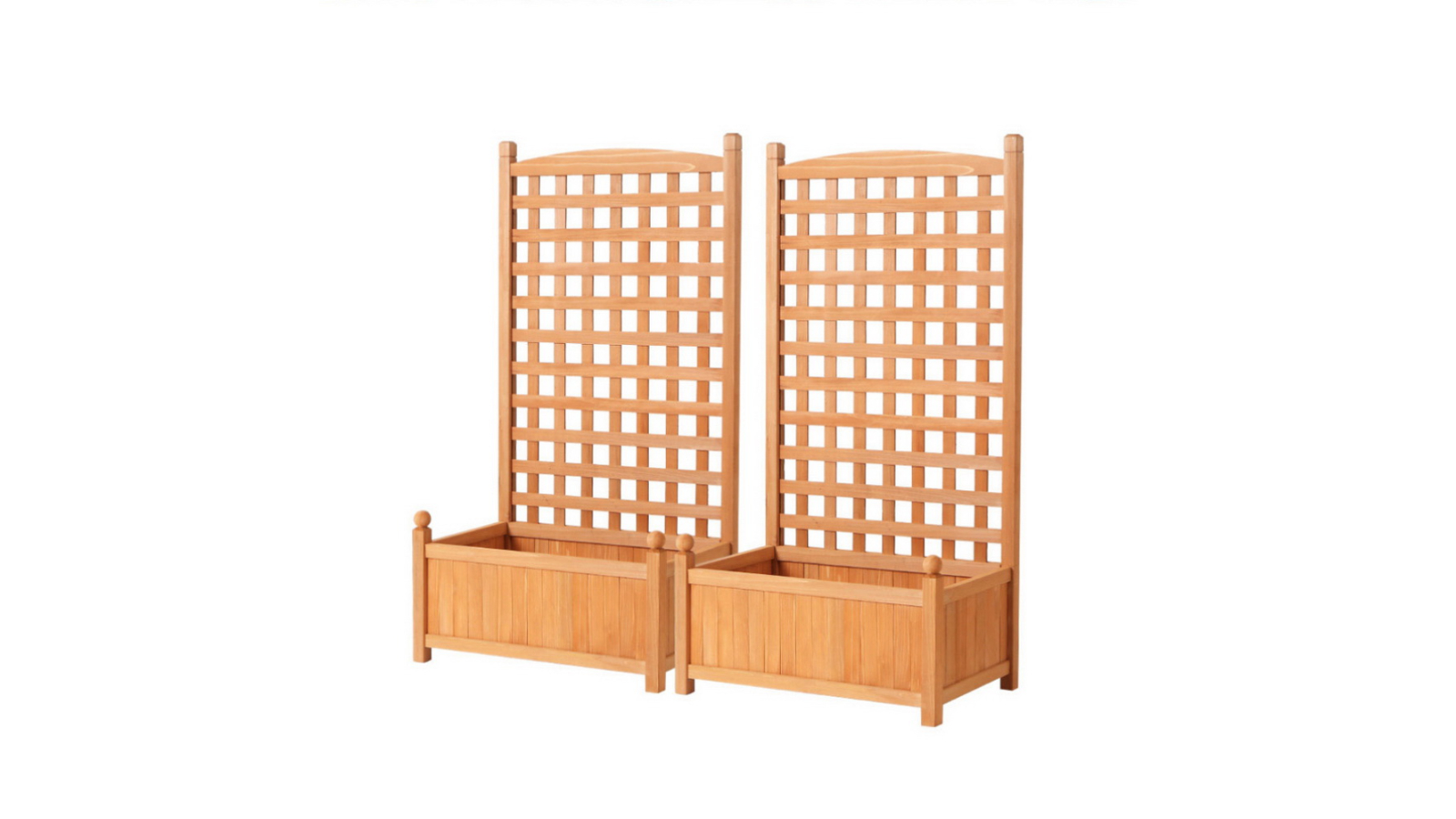 Green Fingers Pack of 2 Wooden Garden Bed - 64 x 35 x 115cm