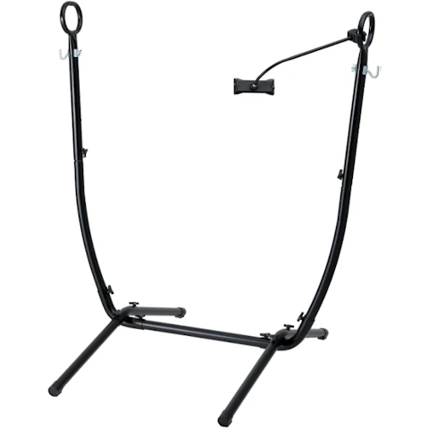 Gardeon Iron Frame Hammock Chair Stand with Phone Holder - Black