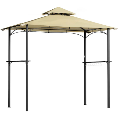 Instahut Outdoor Patio Gazebo Marquee BBQ Grill - Beige