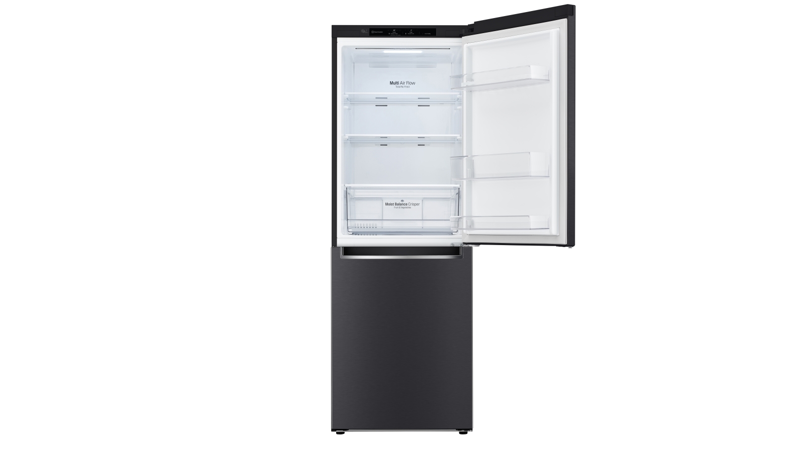 LG 306L Bottom Mount Fridge with Door Cooling Matte Black Harvey Norman