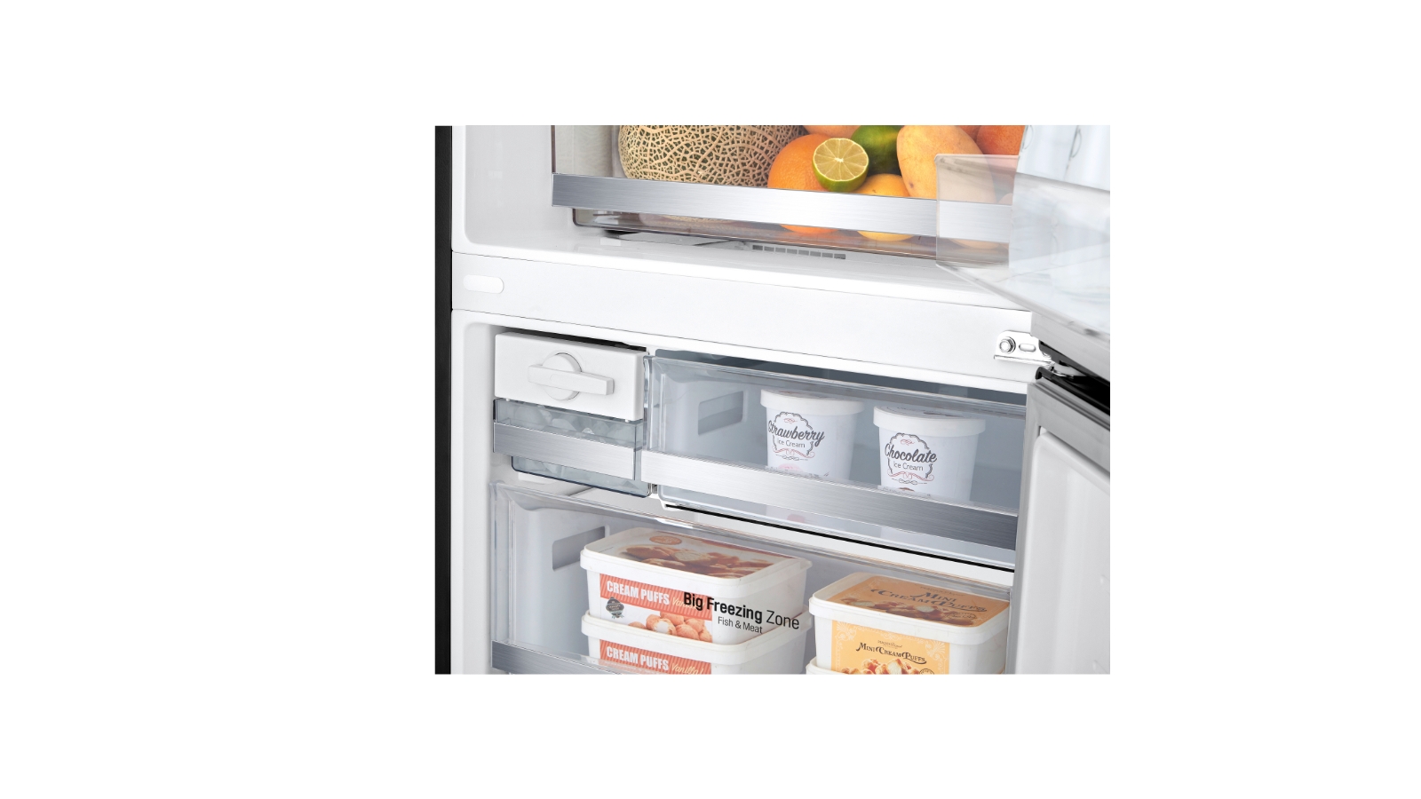 LG 420L Bottom Mount Fridge Matte Black Harvey Norman