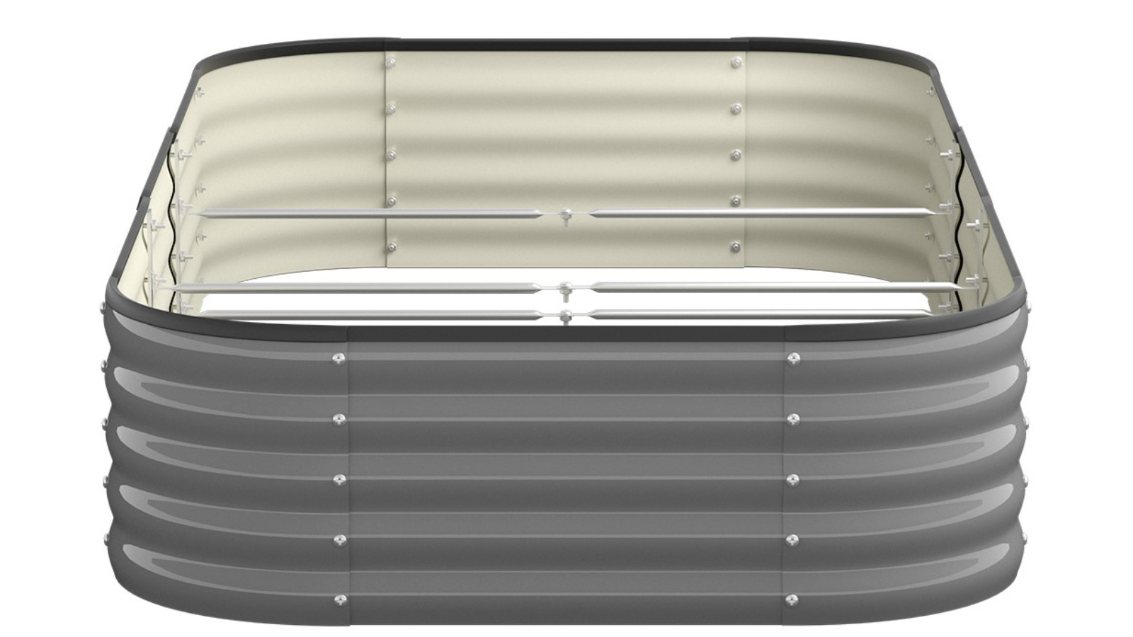 Livsip 9-in-1 Galvanised Steel Oval Garden Bed Modular Kit - 56cm