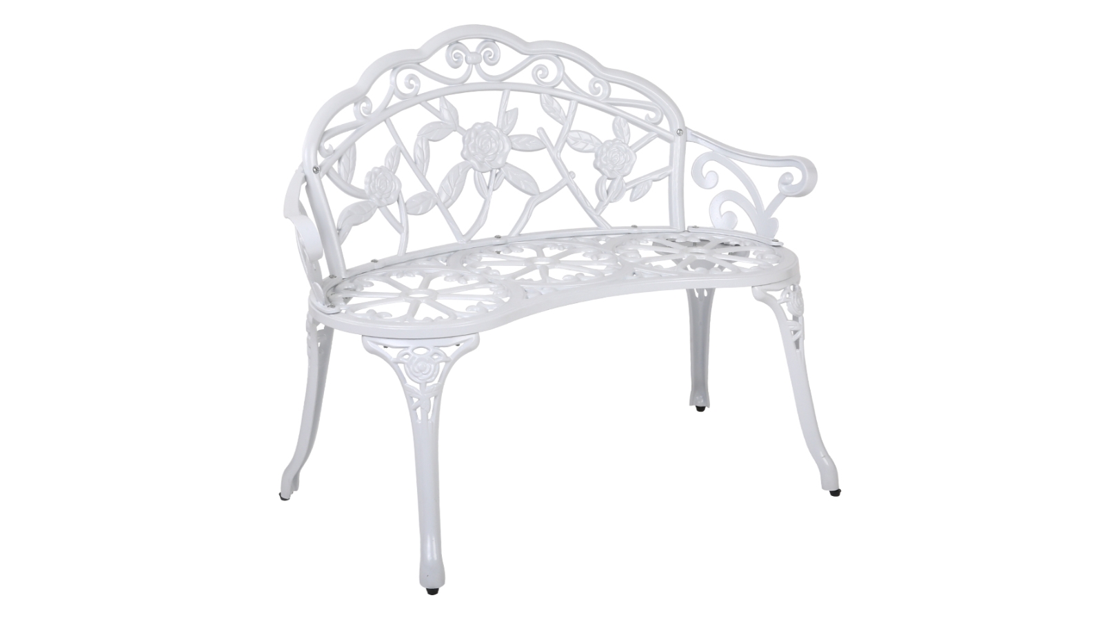 Gardeon Victorian Garden Outdoor Bench - White