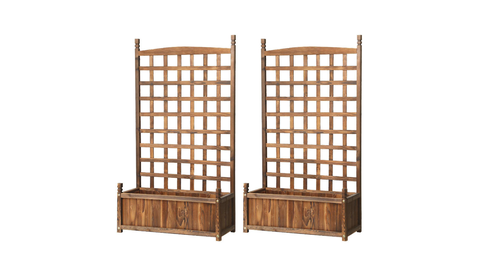 Livsip 2 Piece Raised Garden Bed Wooden - Charcoal