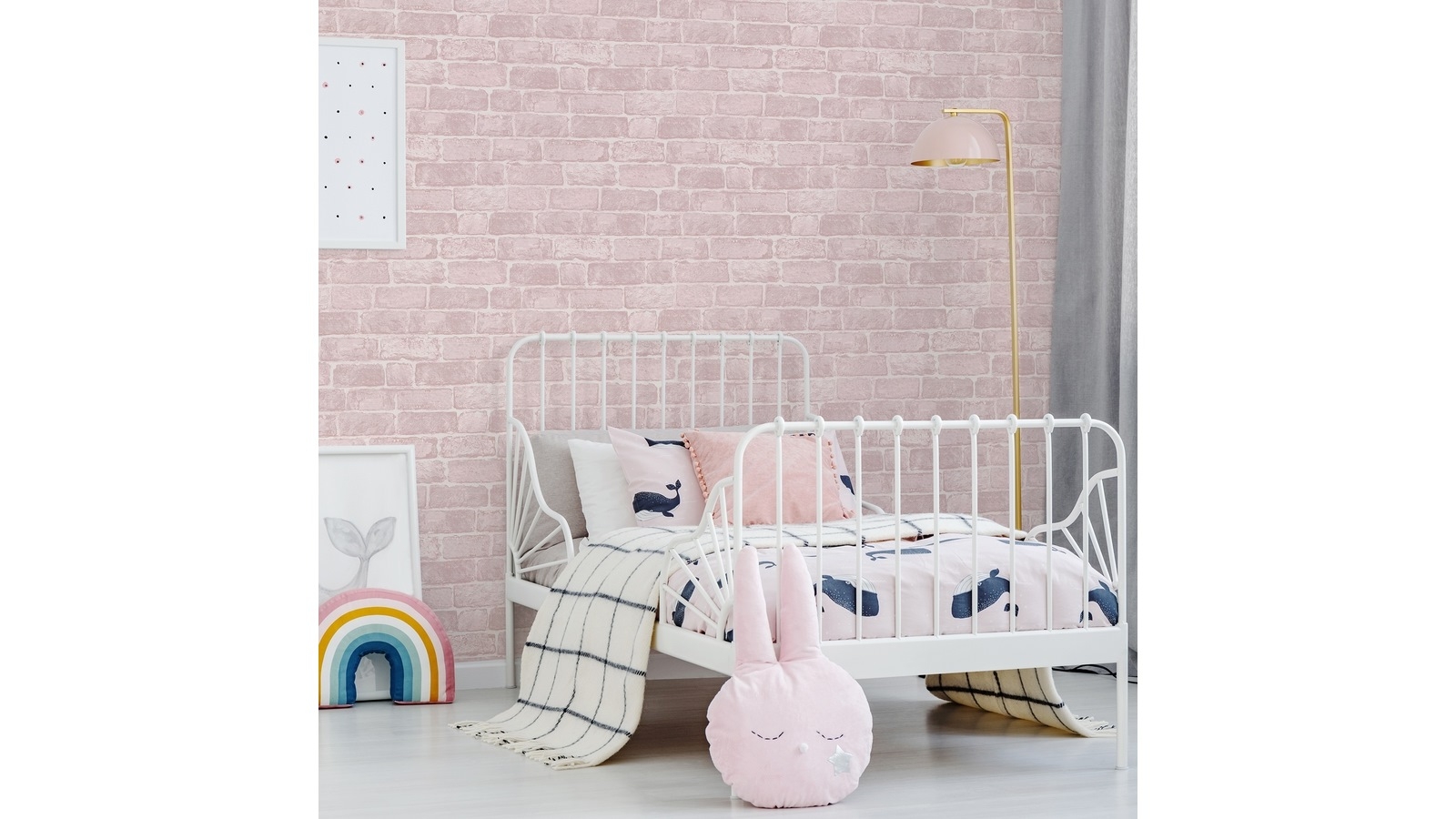 Graham and Brown Brick Wallpaper Pink Harvey Norman