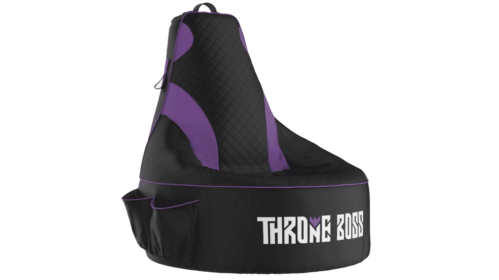 Throne Boss Black/Purple Gaming Bean Bag Chair - Junior