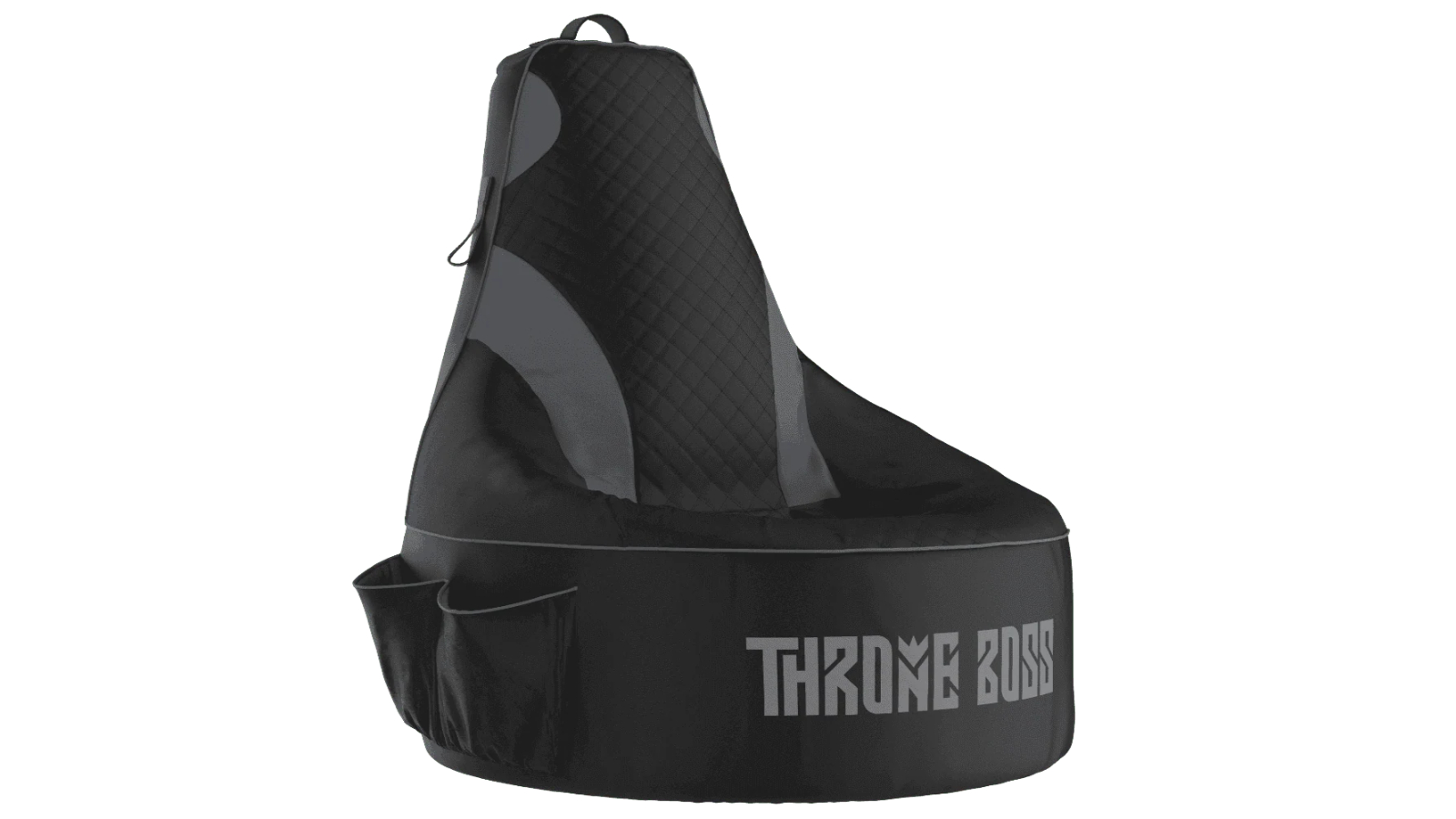 Throne Boss Black/Grey Gaming Bean Bag Chair - Junior