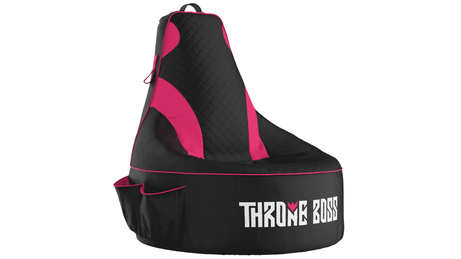 Throne Boss Black/Pink Gaming Bean Bag Chair - Junior