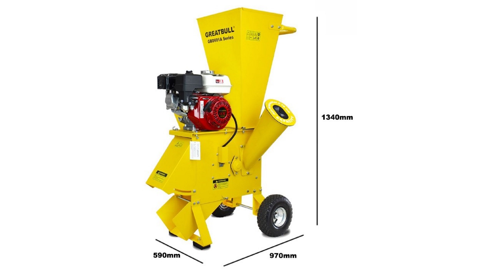 Greatbull Chipper Shredder/Mulcher Honda GX200 6.5hp Engine (GBD601AH