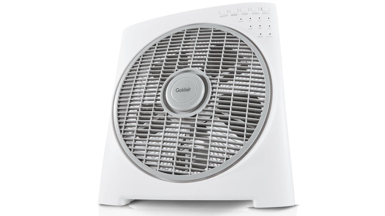 Goldair 30cm Box Fan with Remote White/Grey Harvey Norman
