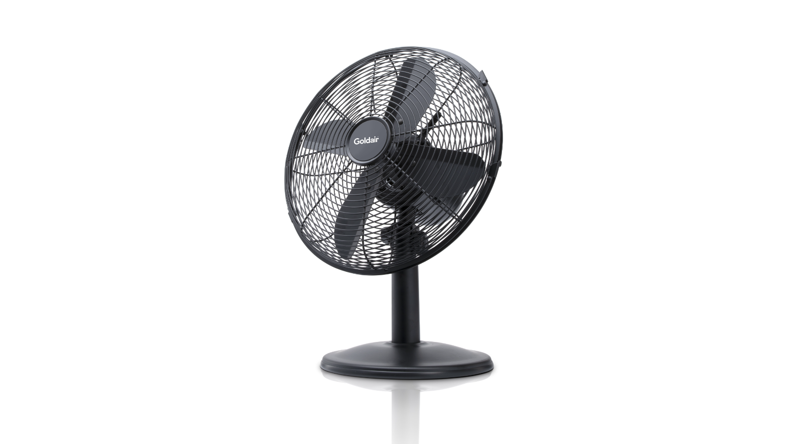Goldair 30cm Metal Desk Fan - Matte Black