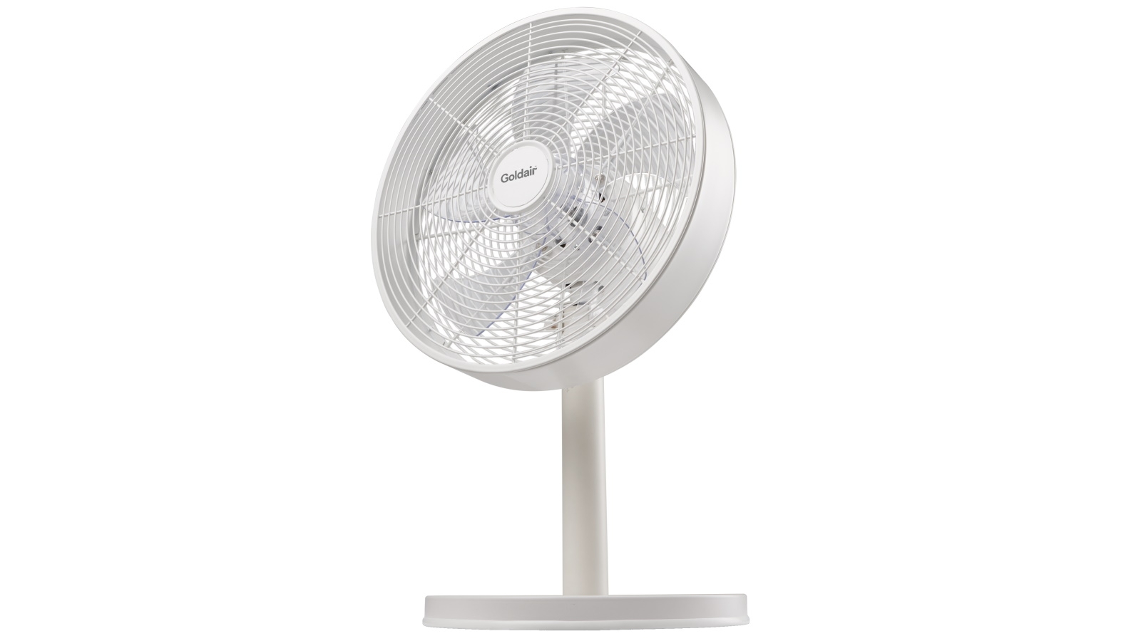 Goldair 30cm Metal Drum Desk Fan Matte White Harvey Norman