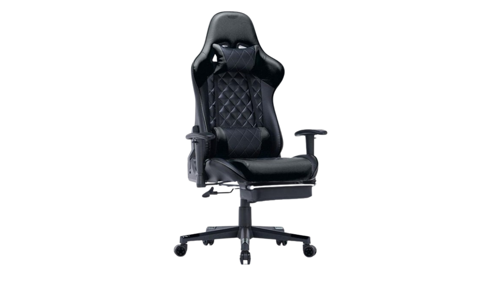 Amazingooh 3D Ergonomic Armrest Gaming Chair with Footrest - Black