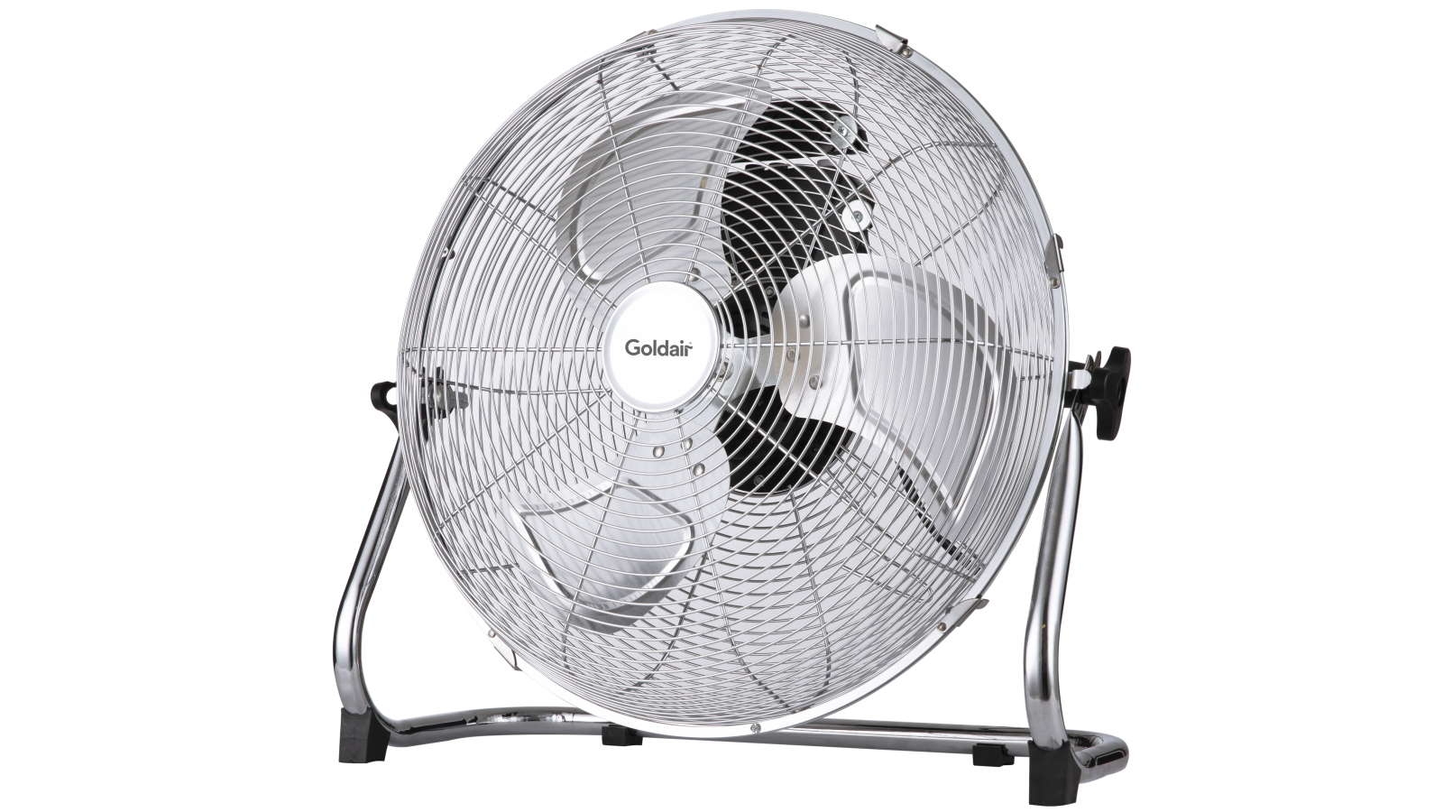 Goldair 40cm High Velocity Floor Fan Chrome Harvey Norman