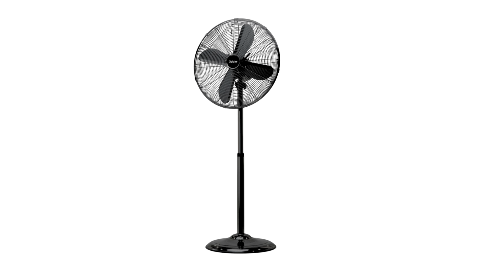 Goldair 45cm Pedestal Fan Black Chrome Harvey Norman