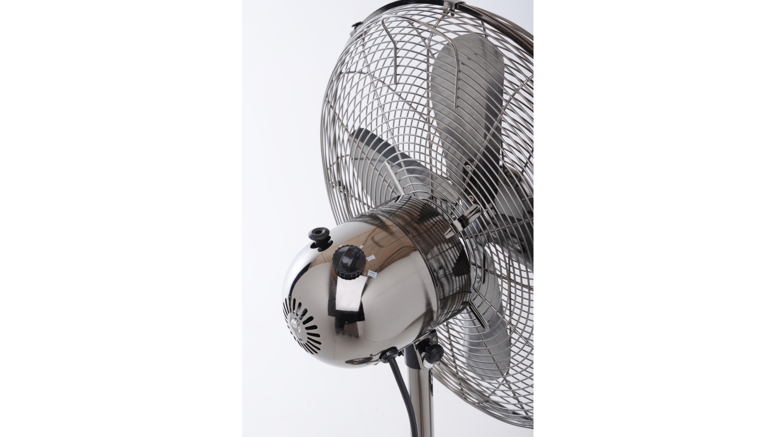 Goldair 45cm Pedestal Fan Black Chrome Harvey Norman