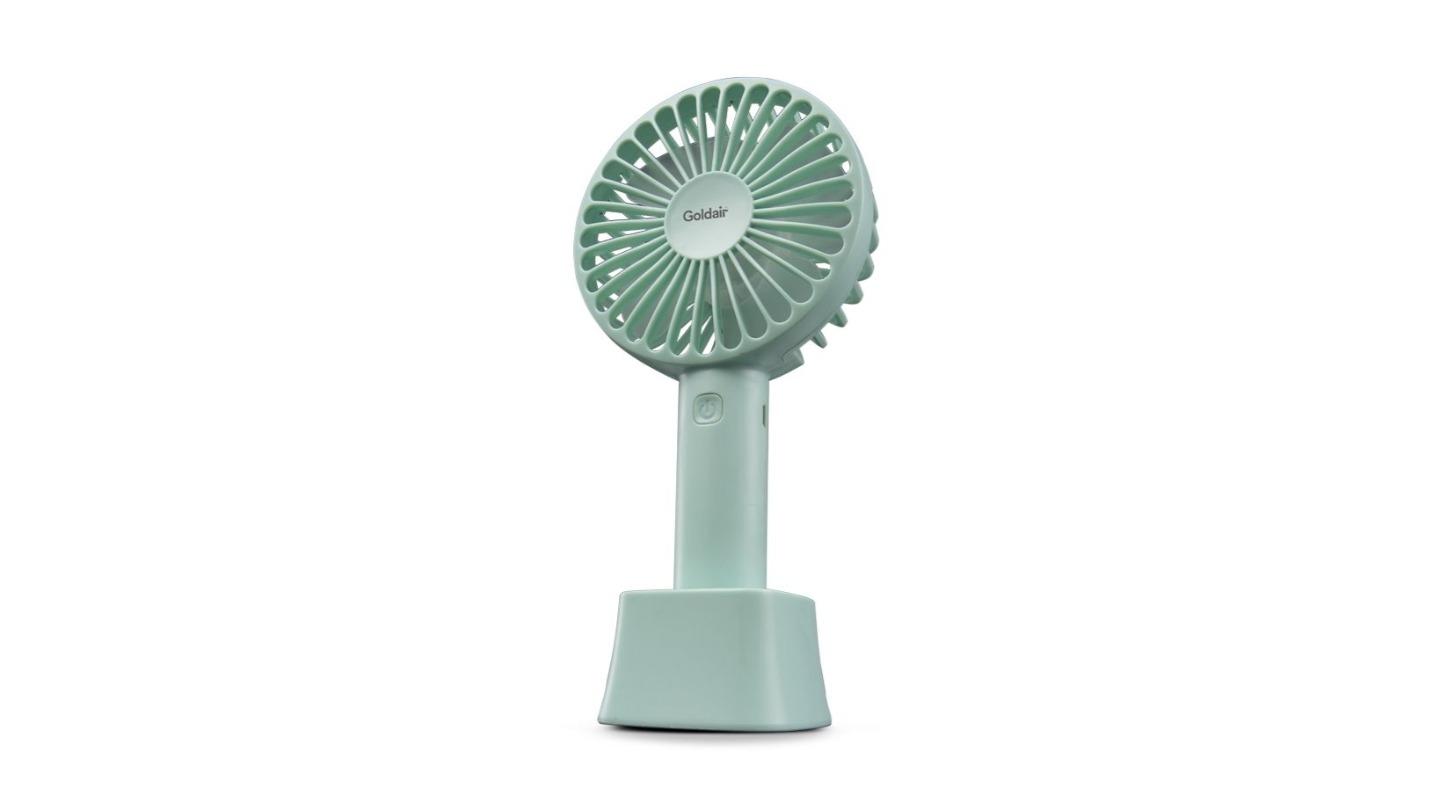 Goldair 10cm Rechargeable Personal Handheld Fan - Teal