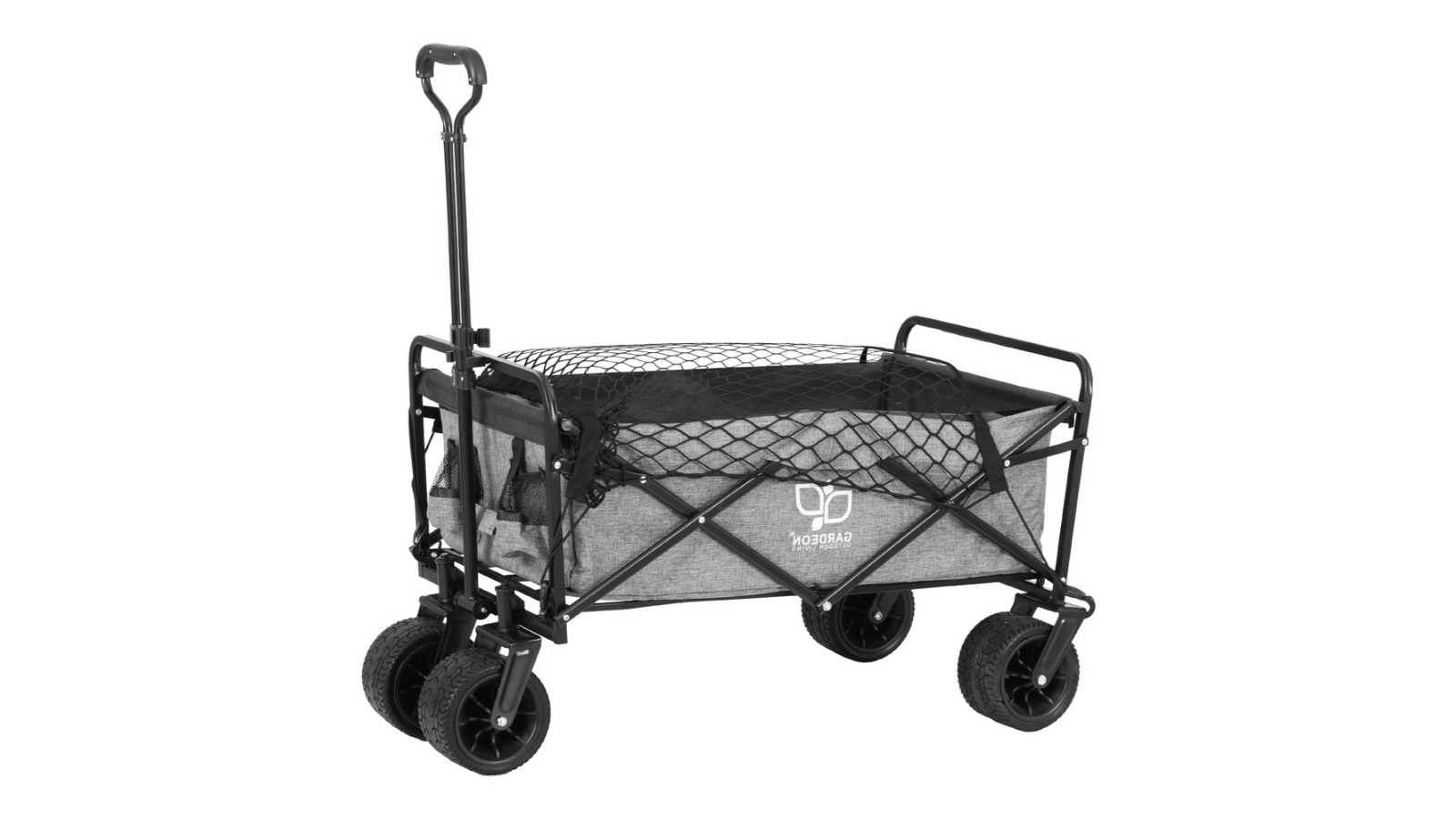 Gardeon Garden Cart with Cargo Net - Grey