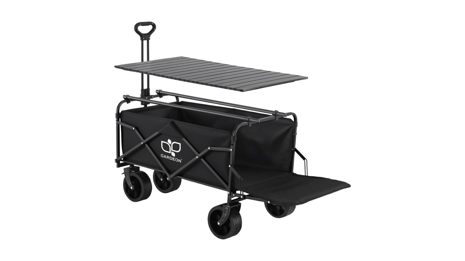 Gardeon Folding Camping Wagon Heavy-Duty Utility Cart with Tailgate Table - 150L