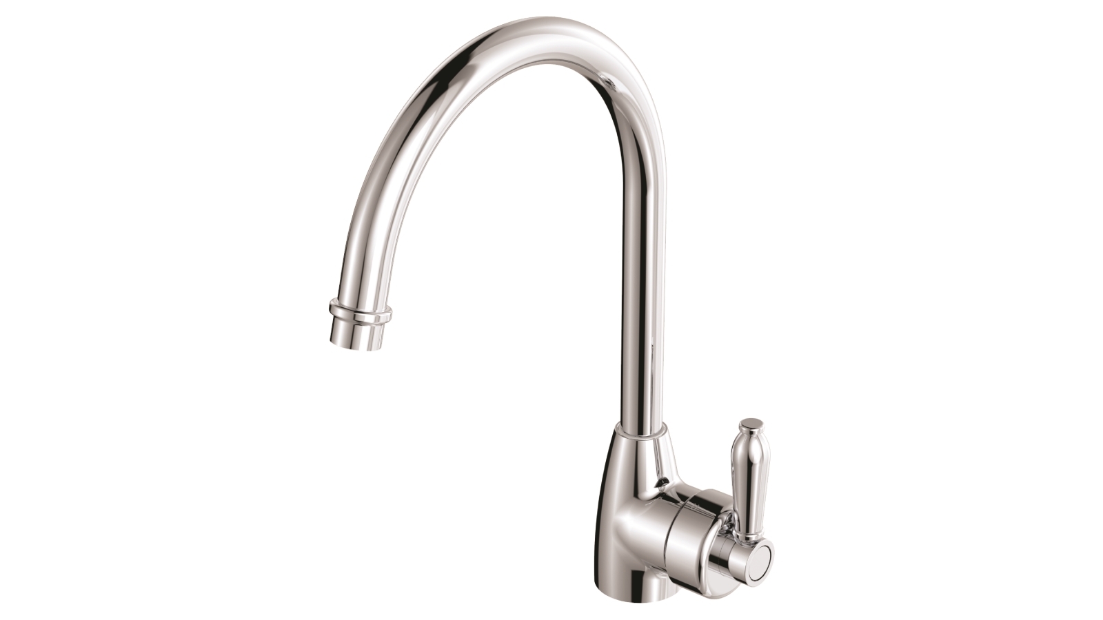 Palermo Luca Georgia Gooseneck Sink Mixer (Chrome) with Chrome Handle