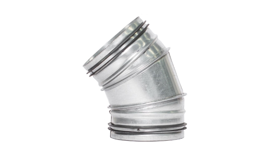 Sirius 12.5cm 45 Degree Galvanised Steel Elbow Connector