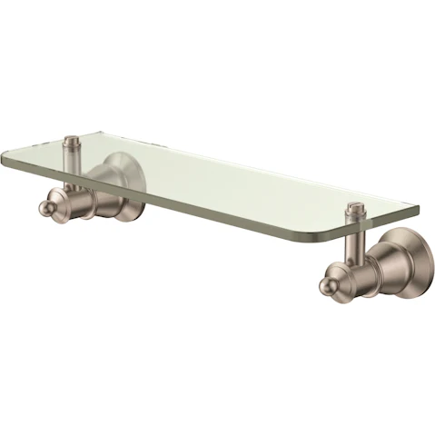 Palermo Luca Georgia Glass Shelf - Brushed Nickel