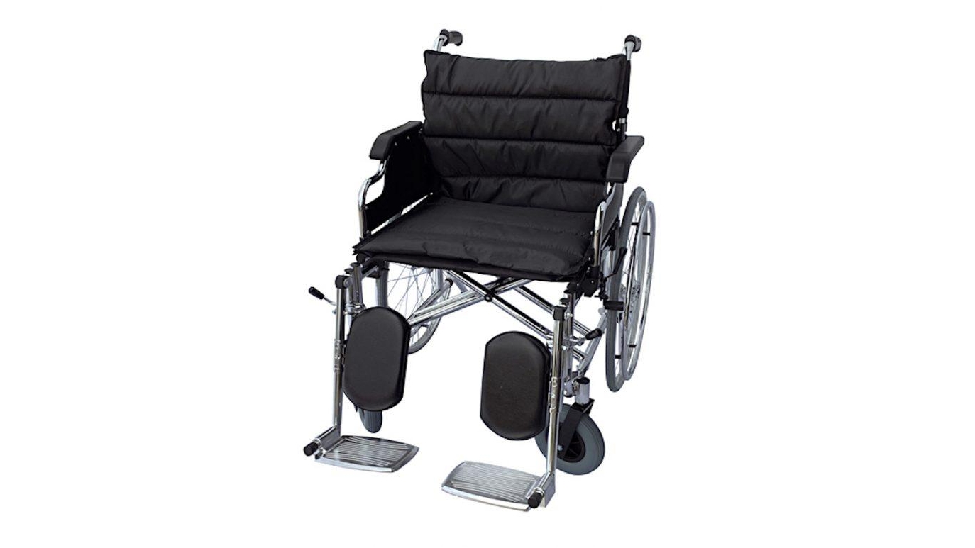 Gilani Engineering Foldable Bariatric Manual Wheelchair Extra Wide Seat Removable Leg Rest Heavy Duty - 130kg Weight Capacity